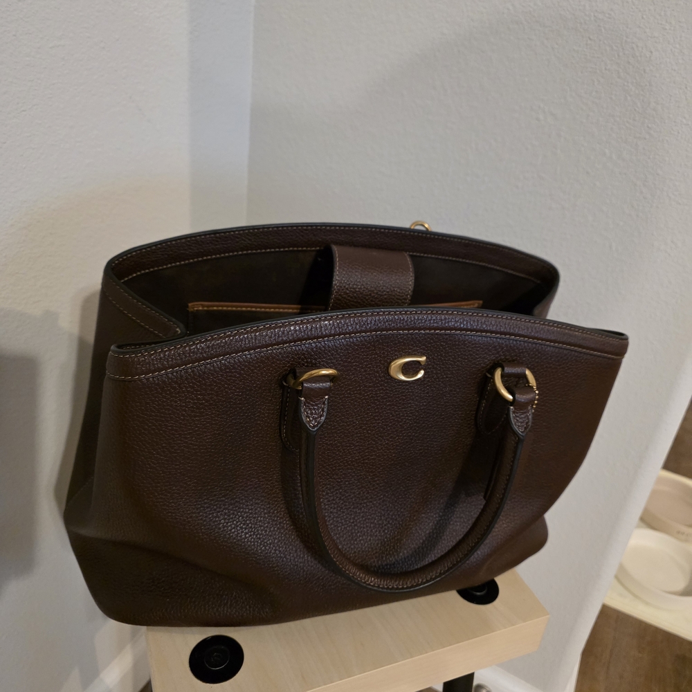 Coach Dark Brown Leather Tote